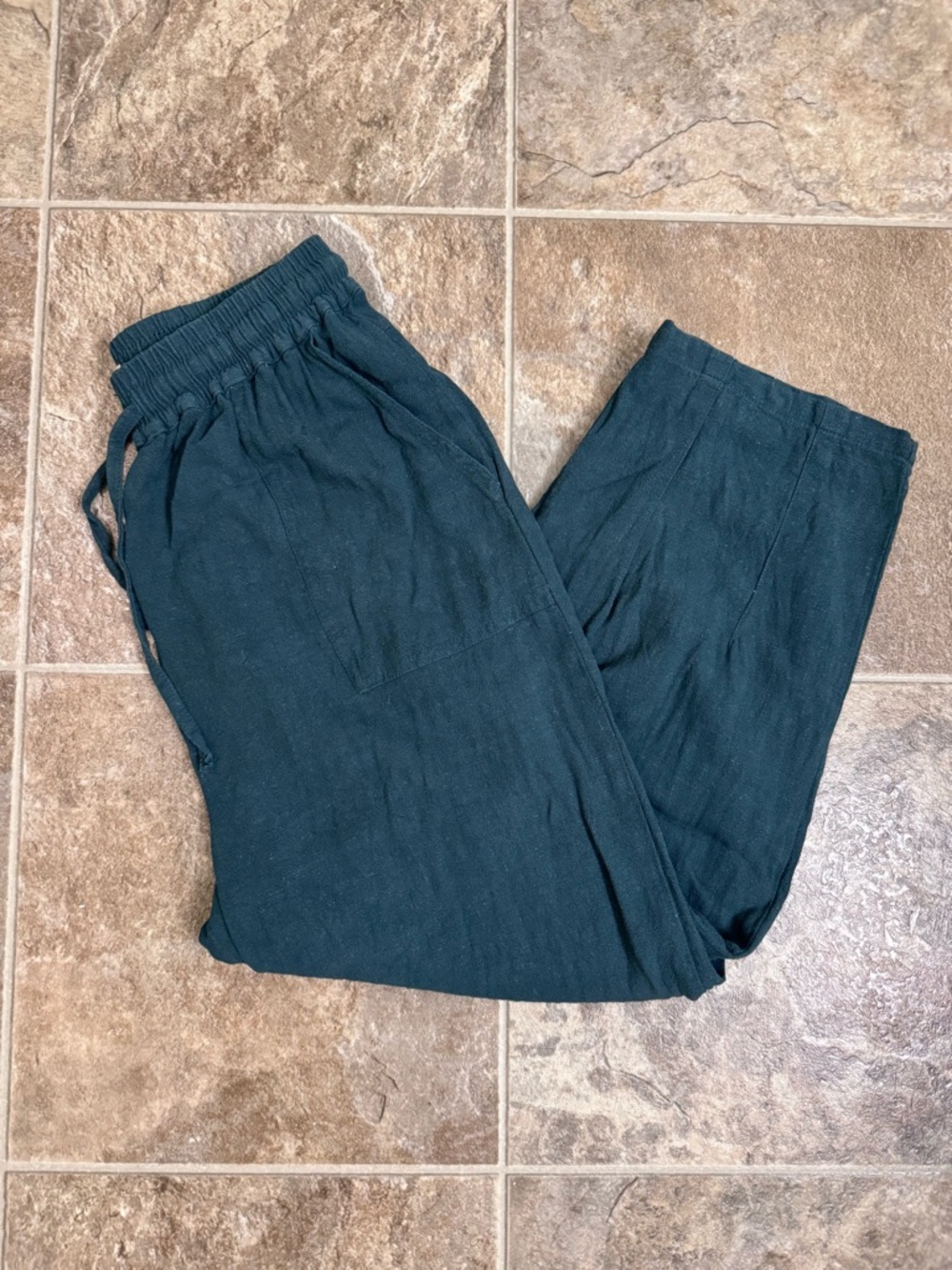 Linen Cotton Blend Pants Women’s Size M Meomua High Rise